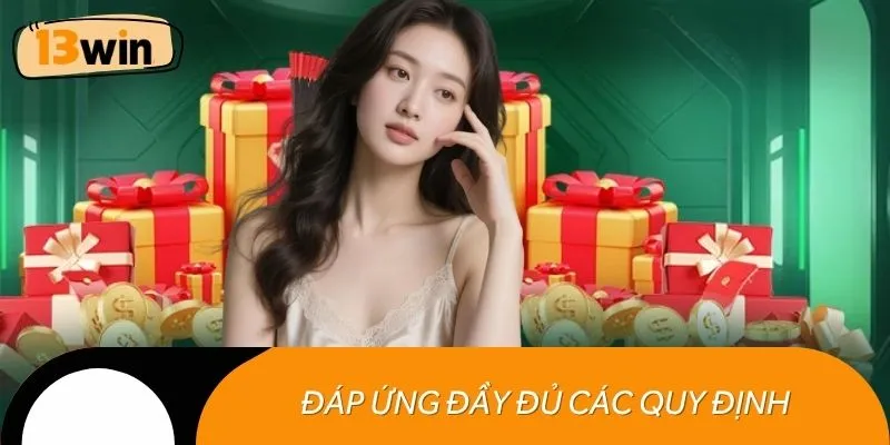 Đáp ứng đầy đủ các quy định thưởng nạp đầu 13WIN